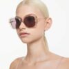 Ochelari de soare supradimensionați, formă pătrată, Sk6011, violet Ochelari de soare supradimensionați, formă pătrată, Sk6011, violet
