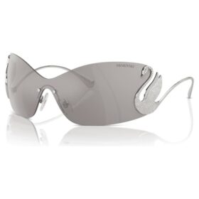 Ochelari de soare tip mască, Swan, Sk7020, nuanță argintie