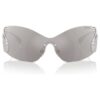 Ochelari de soare tip mască, Swan, Sk7020, nuanță argintie