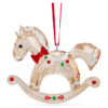 Ornament de Crăciun „Holiday Cheers” – cal de lemn balansoar în formă de turtă dulce Ornament de Crăciun „Holiday Cheers” – cal de lemn balansoar în formă de turtă dulce