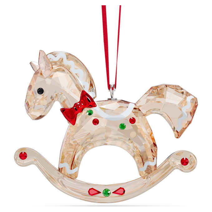 Ornament de Crăciun „Holiday Cheers” – cal de lemn balansoar în formă de turtă dulce Ornament de Crăciun „Holiday Cheers” – cal de lemn balansoar în formă de turtă dulce