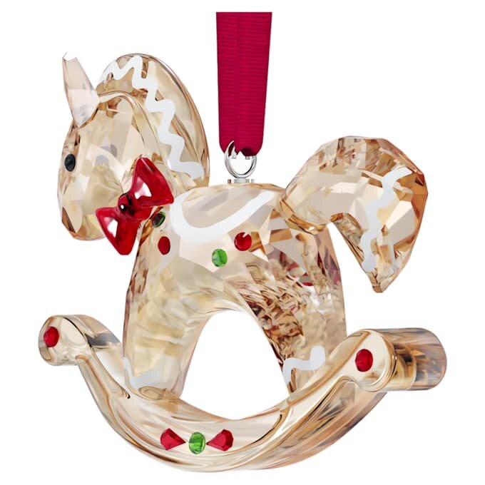 Ornament de Crăciun „Holiday Cheers” – cal de lemn balansoar în formă de turtă dulce Ornament de Crăciun „Holiday Cheers” – cal de lemn balansoar în formă de turtă dulce