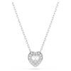 Pandantiv Ariana Grande X Swarovski cu tăieturi mixte, inimă, alb, placat cu rodiu Pandantiv Ariana Grande X Swarovski cu tăieturi mixte, inimă, alb, placat cu rodiu