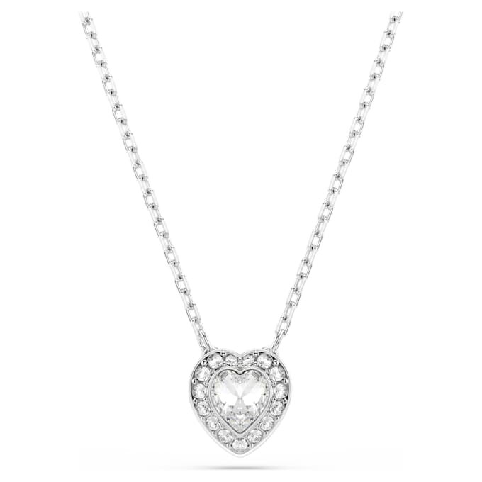Pandantiv Ariana Grande X Swarovski cu tăieturi mixte, inimă, alb, placat cu rodiu Pandantiv Ariana Grande X Swarovski cu tăieturi mixte, inimă, alb, placat cu rodiu