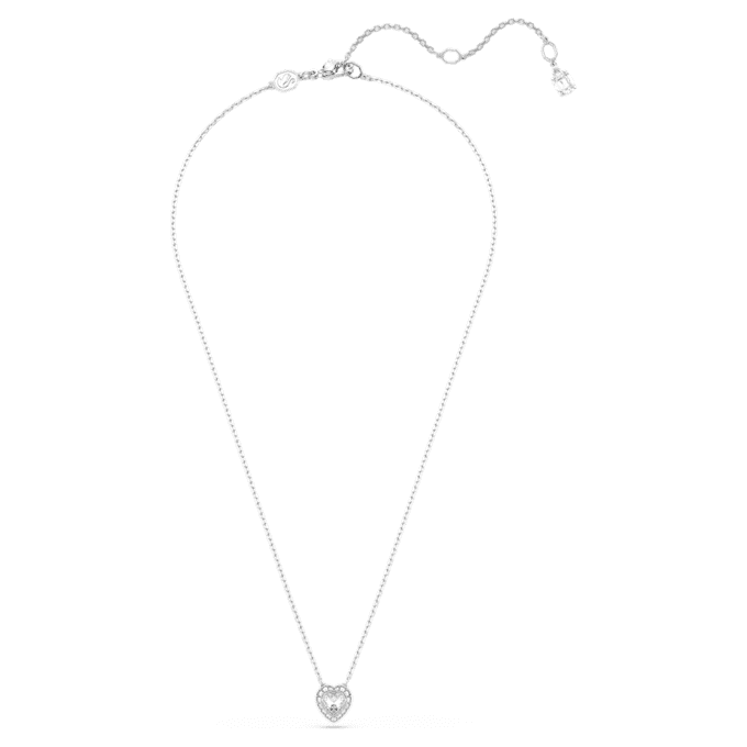 Pandantiv Ariana Grande X Swarovski cu tăieturi mixte, inimă, alb, placat cu rodiu Pandantiv Ariana Grande X Swarovski cu tăieturi mixte, inimă, alb, placat cu rodiu
