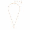 Pandantiv cruce Insigne, alb, placat cu aur roz Pandantiv cruce Insigne, alb, placat cu aur roz