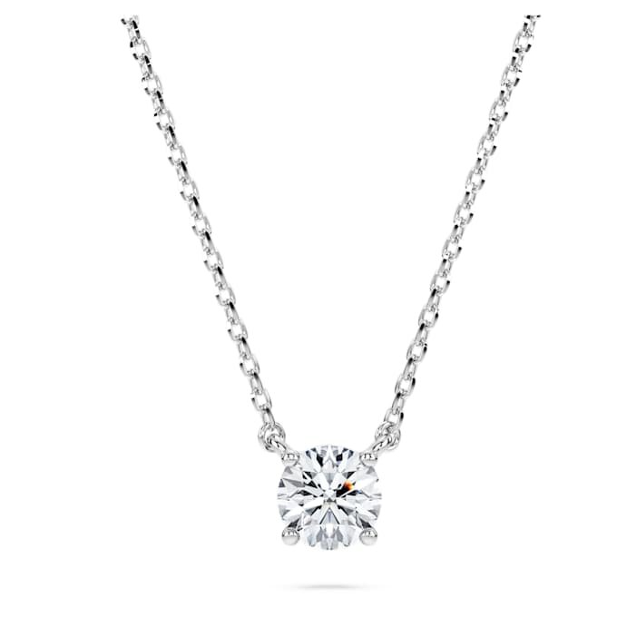 Pandantiv Eternity cu diamante create în laborator, 0,5 carate în total, formă rotundă, argint sterling Pandantiv Eternity cu diamante create în laborator, 0,5 carate în total, formă rotundă, argint sterling