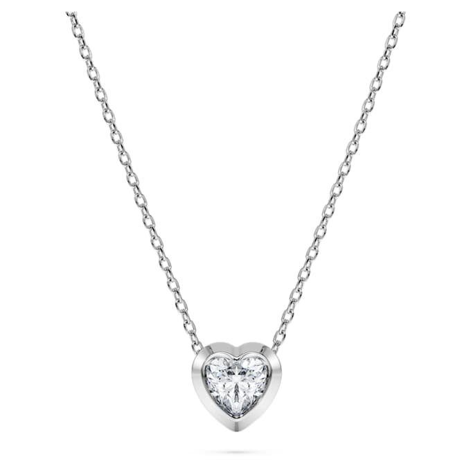 Pandantiv Eternity cu diamante create în laborator, 0,5 carate în total, în formă de inimă, argint sterling Pandantiv Eternity cu diamante create în laborator, 0,5 carate în total, în formă de inimă, argint sterling