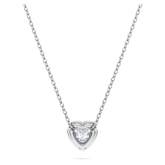 Pandantiv Eternity cu diamante create în laborator, 0,5 carate în total, în formă de inimă, argint sterling Pandantiv Eternity cu diamante create în laborator, 0,5 carate în total, în formă de inimă, argint sterling