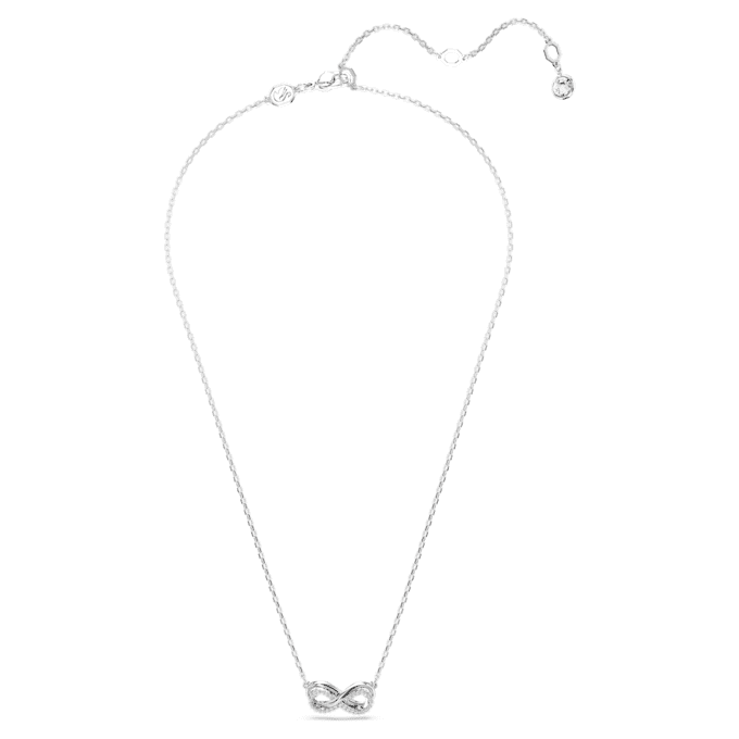 Pandantiv Hyperbola Pavé, Infinity, Alb, placat cu rodiu Pandantiv Hyperbola Pavé, Infinity, Alb, placat cu rodiu