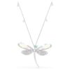 Pandantiv și broșă Ariana Grande X Swarovski cu perle de cristal, tăieturi mixte, libelulă, alb, placat cu rodiu Pandantiv și broșă Ariana Grande X Swarovski cu perle de cristal, tăieturi mixte, libelulă, alb, placat cu rodiu