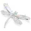 Pandantiv și broșă Ariana Grande X Swarovski cu perle de cristal, tăieturi mixte, libelulă, alb, placat cu rodiu Pandantiv și broșă Ariana Grande X Swarovski cu perle de cristal, tăieturi mixte, libelulă, alb, placat cu rodiu