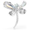 Pandantiv și broșă Ariana Grande X Swarovski cu perle de cristal, tăieturi mixte, libelulă, alb, placat cu rodiu Pandantiv și broșă Ariana Grande X Swarovski cu perle de cristal, tăieturi mixte, libelulă, alb, placat cu rodiu