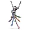 Pandantiv și broșă Matrix cu tăieturi mixte, buchet, multicolor, placat cu ruteniu Pandantiv și broșă Matrix cu tăieturi mixte, buchet, multicolor, placat cu ruteniu