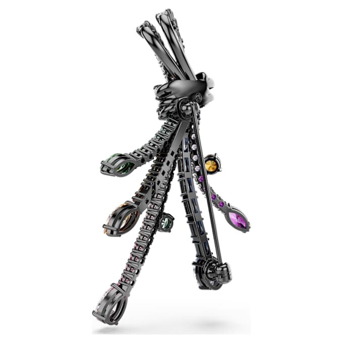 Pandantiv și broșă Matrix cu tăieturi mixte, buchet, multicolor, placat cu ruteniu Pandantiv și broșă Matrix cu tăieturi mixte, buchet, multicolor, placat cu ruteniu