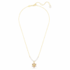 Pandantiv Idyllia cu perle de cristal, tăieturi mixte, floare, multicolor, placat cu aur Pandantiv Idyllia cu perle de cristal, tăieturi mixte, floare, multicolor, placat cu aur