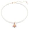 Pandantiv Idyllia cu perle de cristal, tăieturi mixte, floare, multicolor, placat cu aur roz Pandantiv Idyllia cu perle de cristal, tăieturi mixte, floare, multicolor, placat cu aur roz