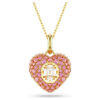 Pandantiv Idyllia cu tăietură octogonală, perlă de cristal, inimă, roz, placat cu aur Pandantiv Idyllia cu tăietură octogonală, perlă de cristal, inimă, roz, placat cu aur