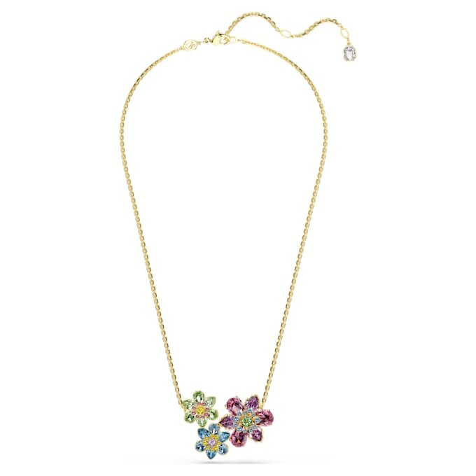 Pandantiv Idyllia cu tăieturi mixte, floare, multicolor, placat cu aur Pandantiv Idyllia cu tăieturi mixte, floare, multicolor, placat cu aur