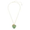 Pandantiv Idyllia cu tăieturi mixte, măr, verde, placat cu aur Pandantiv Idyllia cu tăieturi mixte, măr, verde, placat cu aur
