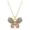 Pandantiv Idyllia cu tăieturi mixte, pavé, fluture, multicolor, placat cu aur Pandantiv Idyllia cu tăieturi mixte, pavé, fluture, multicolor, placat cu aur