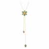 Pandantiv Idyllia Y cu tăieturi mixte, floare, multicolor, placat cu ton auriu Pandantiv Idyllia Y cu tăieturi mixte, floare, multicolor, placat cu ton auriu