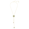 Pandantiv Idyllia Y cu tăieturi mixte, floare, multicolor, placat cu ton auriu Pandantiv Idyllia Y cu tăieturi mixte, floare, multicolor, placat cu ton auriu