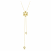 Pandantiv Idyllia Y cu tăieturi mixte, floare, multicolor, placat cu ton auriu Pandantiv Idyllia Y cu tăieturi mixte, floare, multicolor, placat cu ton auriu