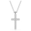 Pandantiv Insigne Pavé, cruce, alb, placat cu rodiu Pandantiv Insigne Pavé, cruce, alb, placat cu rodiu