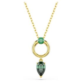 Pandantiv Mesmera cu tăieturi mixte, verde, placat cu aur Pandantiv Mesmera cu tăieturi mixte, verde, placat cu aur