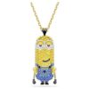 Pandantiv Minions Kevin cu pavé, multicolor, placat cu aur Pandantiv Minions Kevin cu pavé, multicolor, placat cu aur