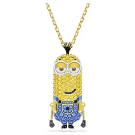 Pandantiv Minions Kevin cu pavé, multicolor, placat cu aur