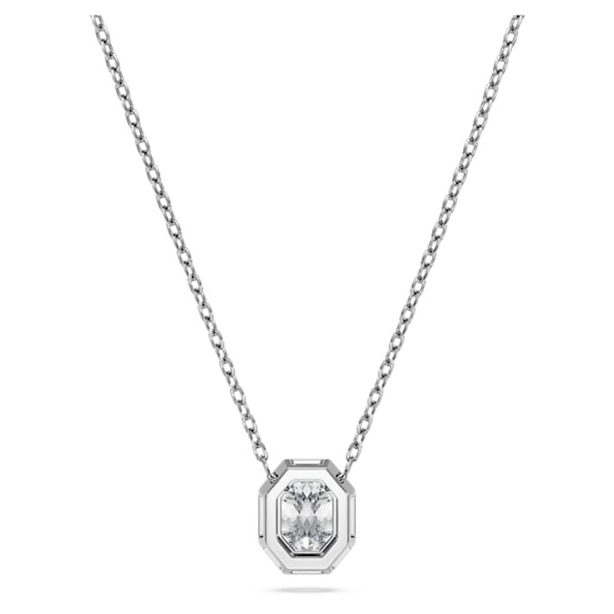 Pandantiv octogonal cu diamante create în laborator, 0,5 Ct în total, formă octogonală, aur alb de 14K Pandantiv octogonal cu diamante create în laborator, 0,5 Ct în total, formă octogonală, aur alb de 14K