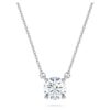 Pandantiv solitar Eternity cu diamante create în laborator, 1 Ct Tw, formă rotundă, aur alb de 14K Pandantiv solitar Eternity cu diamante create în laborator, 1 Ct Tw, formă rotundă, aur alb de 14K