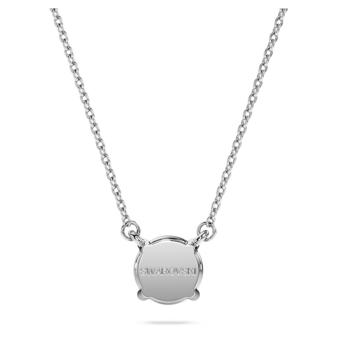 Pandantiv solitar Eternity cu diamante create în laborator, 1 Ct Tw, formă rotundă, aur alb de 14K Pandantiv solitar Eternity cu diamante create în laborator, 1 Ct Tw, formă rotundă, aur alb de 14K