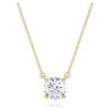 Pandantiv solitar Eternity cu diamante create în laborator, 1 Ct Tw, formă rotundă, aur galben de 14K Pandantiv solitar Eternity cu diamante create în laborator, 1 Ct Tw, formă rotundă, aur galben de 14K
