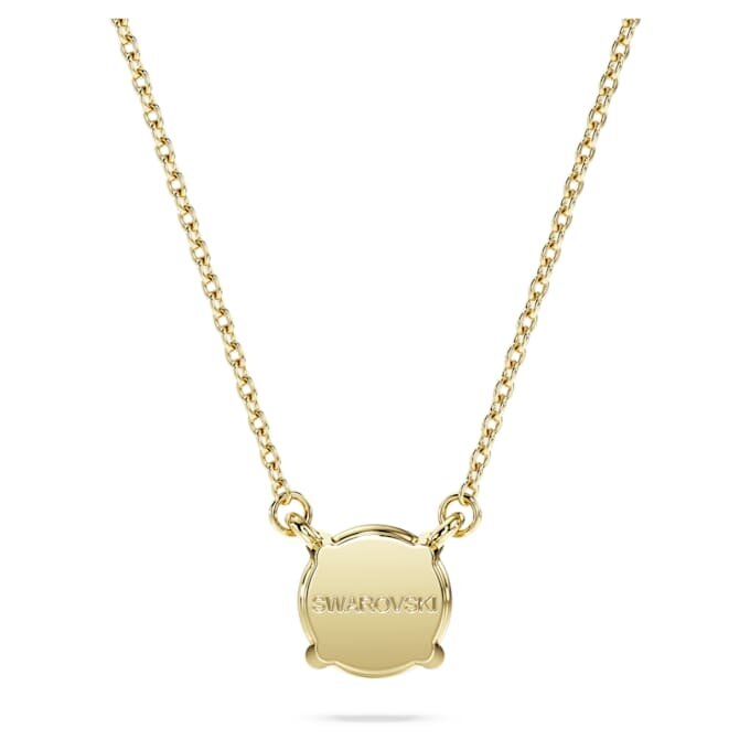 Pandantiv solitar Eternity cu diamante create în laborator, 1 Ct Tw, formă rotundă, aur galben de 14K Pandantiv solitar Eternity cu diamante create în laborator, 1 Ct Tw, formă rotundă, aur galben de 14K