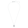 Pandantiv solitar „Eternity Halo” cu diamante create în laborator, 1 Ct Tw, formă de pară, aur alb de 14K Pandantiv solitar „Eternity Halo” cu diamante create în laborator, 1 Ct Tw, formă de pară, aur alb de 14K