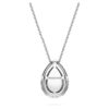 Pandantiv solitar „Eternity Halo” cu diamante create în laborator, 1 Ct Tw, formă de pară, aur alb de 14K Pandantiv solitar „Eternity Halo” cu diamante create în laborator, 1 Ct Tw, formă de pară, aur alb de 14K