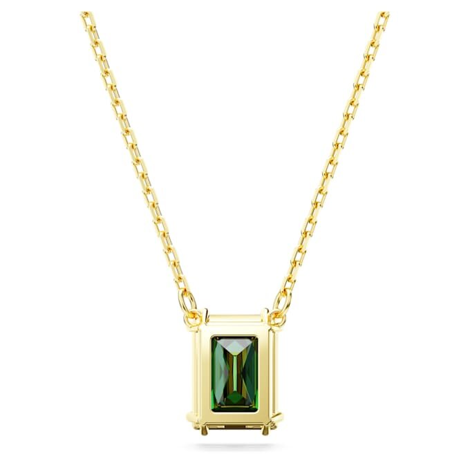 Pandantiv Stilla cu tăietură dreptunghiulară, verde, placat cu aur Pandantiv Stilla cu tăietură dreptunghiulară, verde, placat cu aur