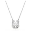 Pandantiv Symbolica cu perle de cristal, tăietură rotundă, pavé, potcoavă, alb, placat cu rodiu Pandantiv Symbolica cu perle de cristal, tăietură rotundă, pavé, potcoavă, alb, placat cu rodiu