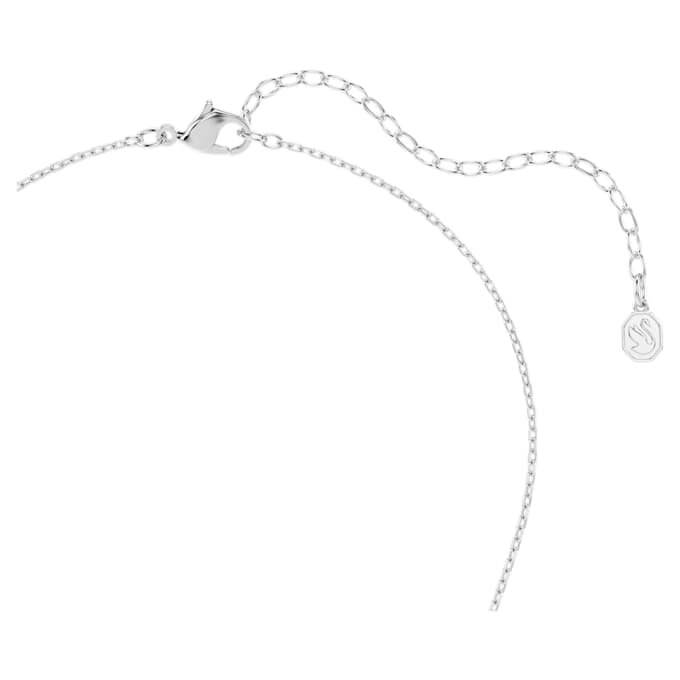 Pandantiv Symbolica cu perle de cristal, tăietură rotundă, pavé, potcoavă, alb, placat cu rodiu Pandantiv Symbolica cu perle de cristal, tăietură rotundă, pavé, potcoavă, alb, placat cu rodiu