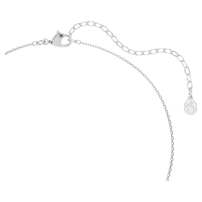 Pandantiv Symbolica cu perle de cristal, tăietură rotundă, pavé, potcoavă, alb, placat cu rodiu Pandantiv Symbolica cu perle de cristal, tăietură rotundă, pavé, potcoavă, alb, placat cu rodiu