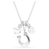 Pandantiv Symbolica cu perle de cristal, tăietură rotundă, pavé, potcoavă, alb, placat cu rodiu Pandantiv Symbolica cu perle de cristal, tăietură rotundă, pavé, potcoavă, alb, placat cu rodiu