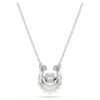 Pandantiv Symbolica cu perle de cristal, tăietură rotundă, pavé, potcoavă, alb, placat cu rodiu Pandantiv Symbolica cu perle de cristal, tăietură rotundă, pavé, potcoavă, alb, placat cu rodiu