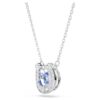 Pandantiv Symbolica cu tăietură rotundă, pavé, potcoavă, albastru, placat cu rodiu Pandantiv Symbolica cu tăietură rotundă, pavé, potcoavă, albastru, placat cu rodiu
