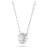 Pandantiv Una Angelic cu tăietură rotundă, pavé, alb, placat cu rodiu Pandantiv Una Angelic cu tăietură rotundă, pavé, alb, placat cu rodiu