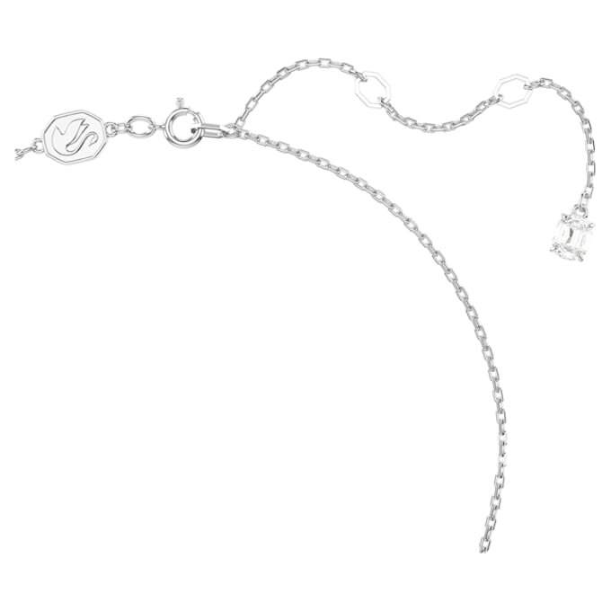 Pandantiv Una Angelic cu tăietură rotundă, pavé, alb, placat cu rodiu Pandantiv Una Angelic cu tăietură rotundă, pavé, alb, placat cu rodiu