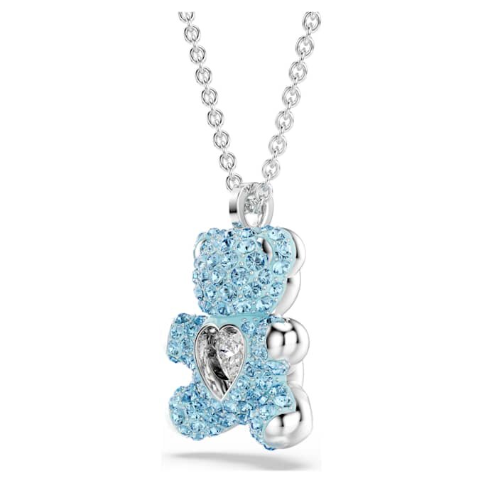 Pandantiv ursuleț Teddy, albastru, placat cu rodiu Pandantiv ursuleț Teddy, albastru, placat cu rodiu