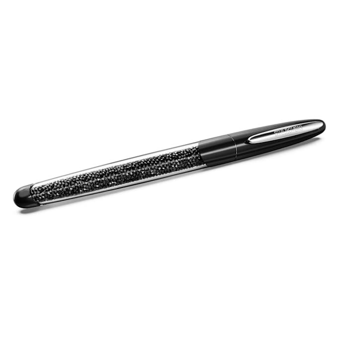 Pix cu bilă Crystalline negru, placat cu crom Pix cu bilă Crystalline negru, placat cu crom